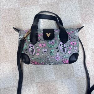 Mickey Mouse Gray and Black Crossbody Bag